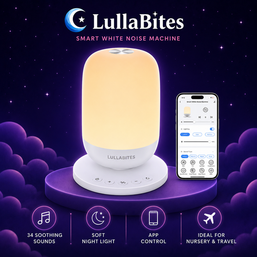 LullaBites Sound Machine — Soothing White Noise
