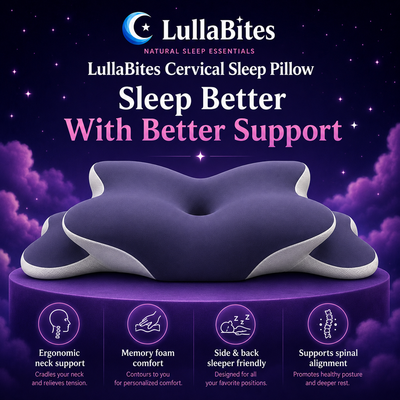 LullaBites Cervical Pillow — Contoured Memory Foam