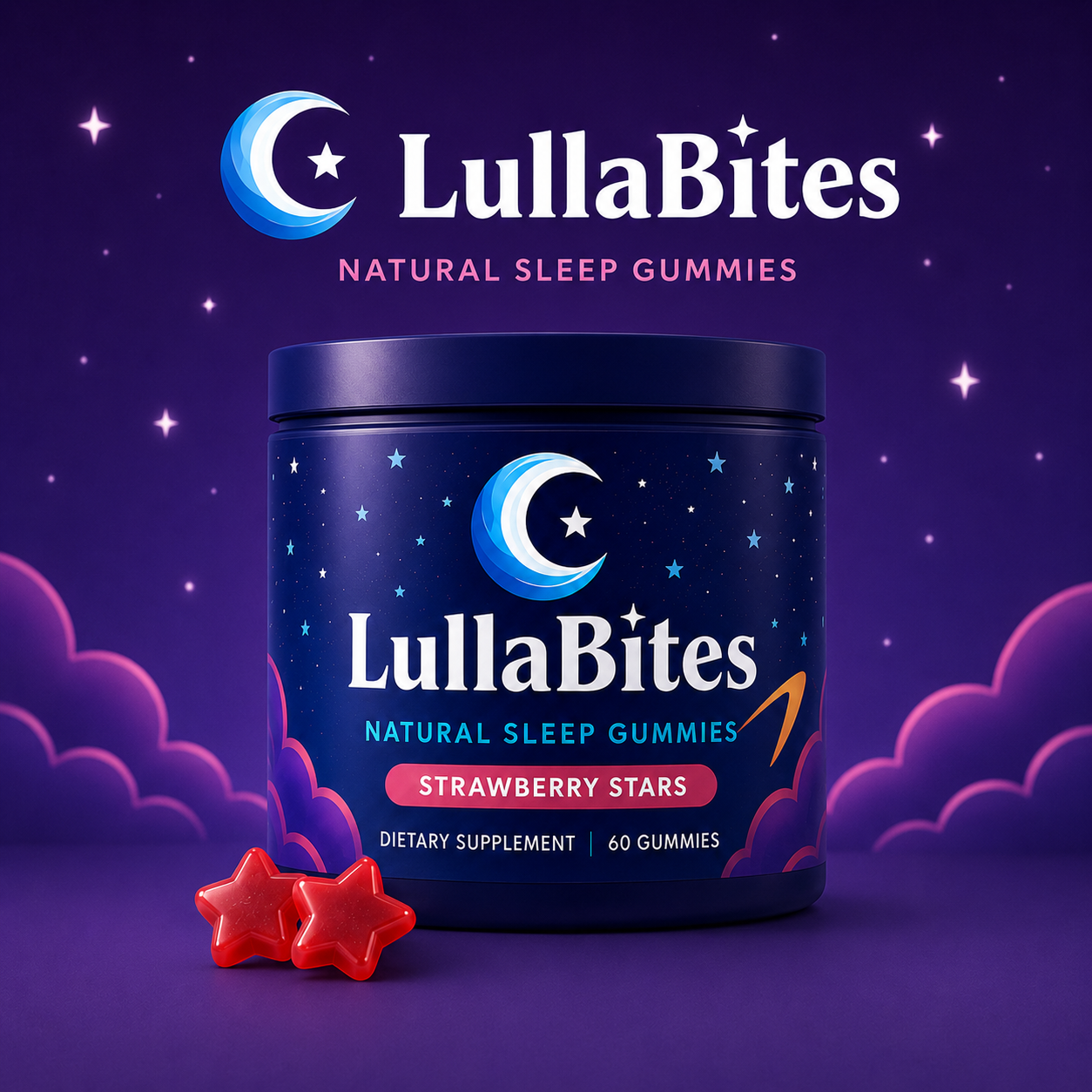 LullaBites Strawberry Star Gummies