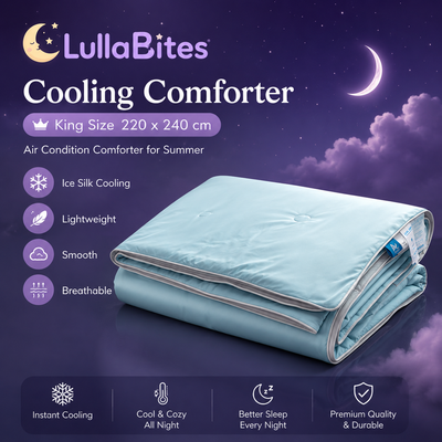 LullaBites Ice Silk Cooling Comforter — Lightweight Summer Blanket