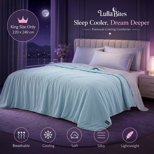 LullaBites Ice Silk Cooling Comforter — Lightweight Summer Blanket