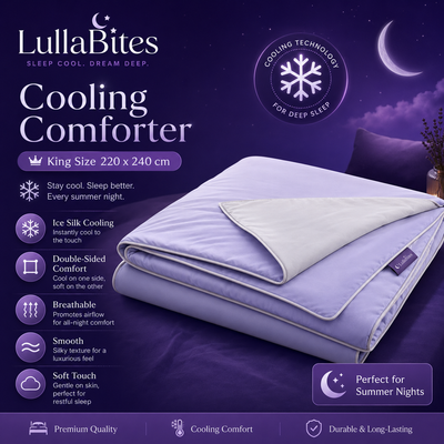 LullaBites Ice Silk Cooling Comforter — Lightweight Summer Blanket