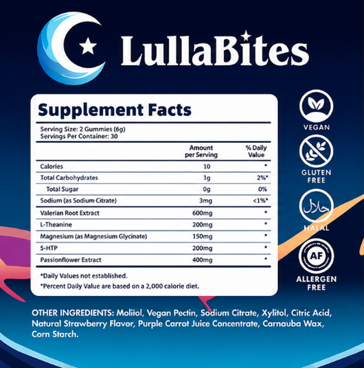 LullaBites Sleep Gummies — Melatonin-Free, Wake Up Refreshed